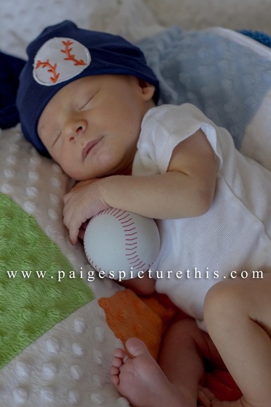 Picture This Photography | www.paigespicturethis.com | baby boy baseball 3 months old